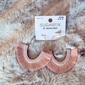 SUGARFIX by BAUBLEBAR pink fringe earrings